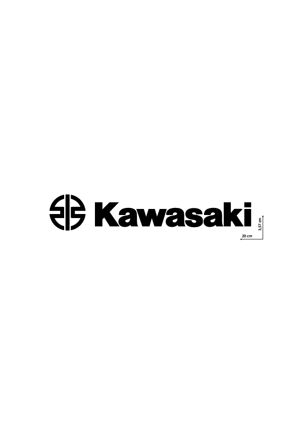 Adesivo Kawasaki con logo