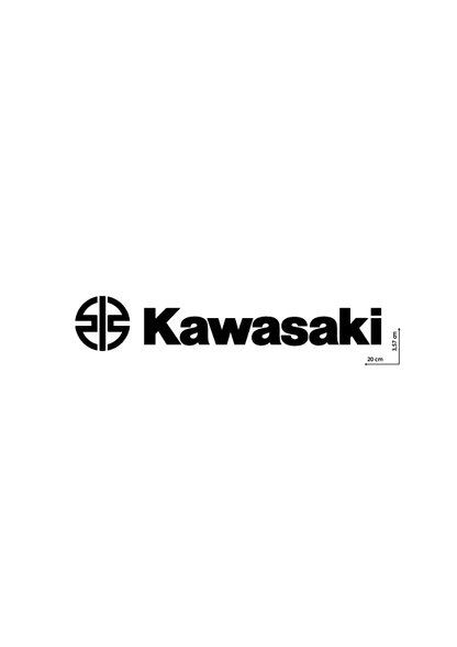 Adesivo Kawasaki con logo