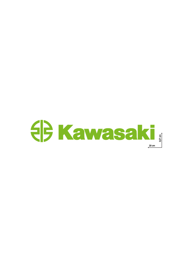 Adesivo Kawasaki con logo