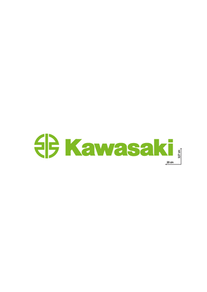 Adesivo Kawasaki con logo