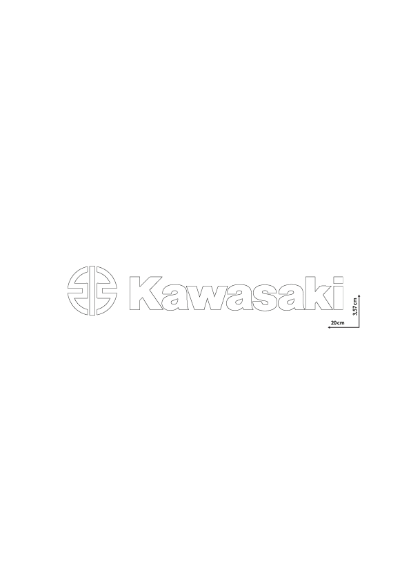 Adesivo Kawasaki con logo