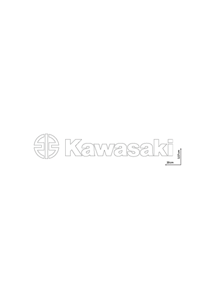 Adesivo Kawasaki con logo