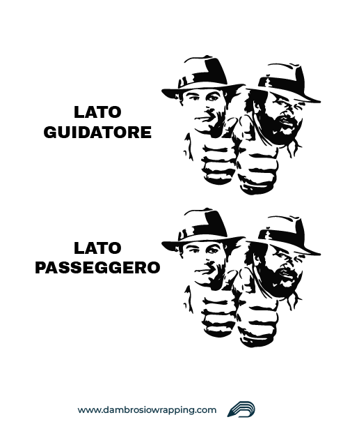 Kit 2 Adesivi per Laterale Camion - Bud Spencer e Terence Hill