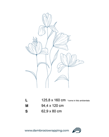 Adesivo Murale - Tulipani che Sbocciano