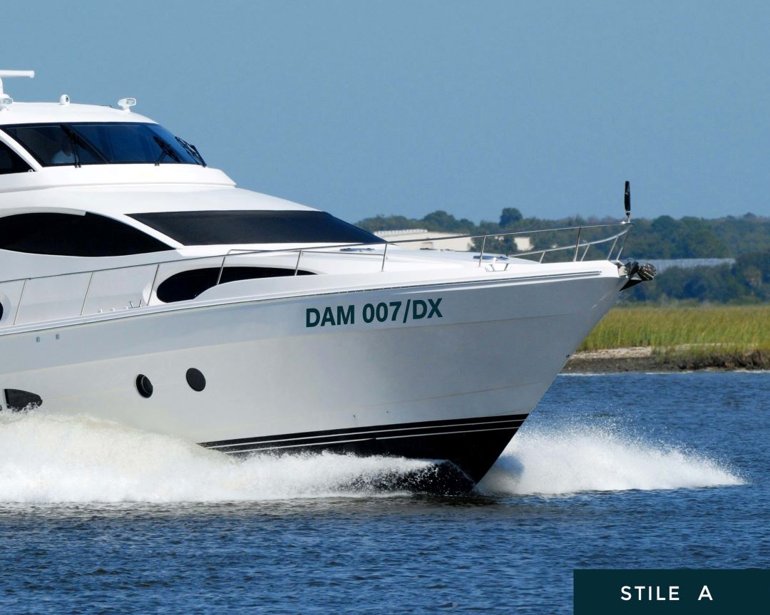 Adesivi Nome Barca - Scafo Di Poppa Grafica Nave Yacht - Foto 10