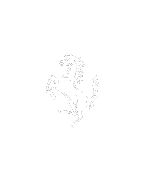 Adesivo Logo Ferrari Cavallo