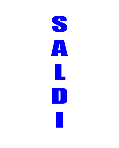 Adesivo scritta "Saldi" in verticale
