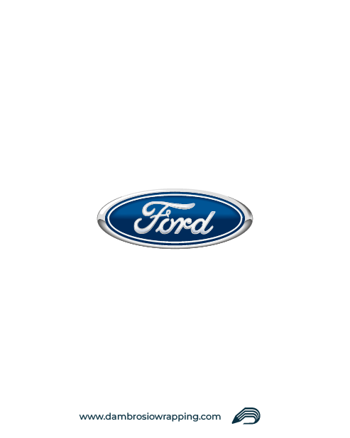 Adesivo logo Ford Blu