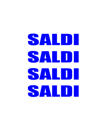 Adesivo Saldi Saldi Saldi