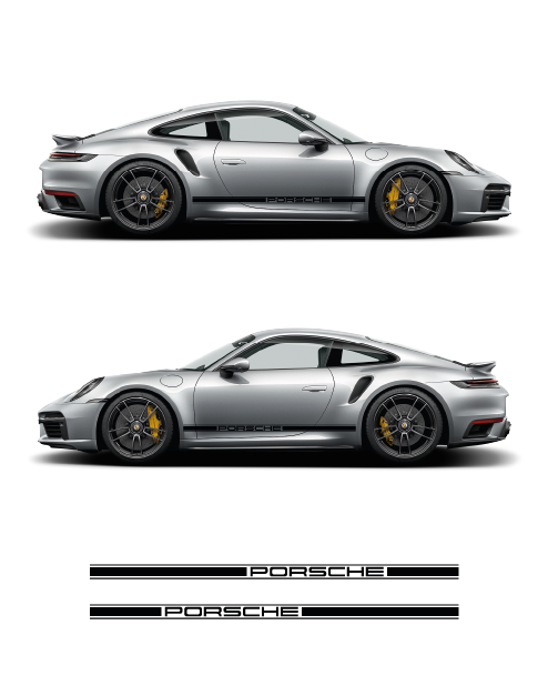 Kit fasce laterali compatibili con Porsche 911 Turbo S