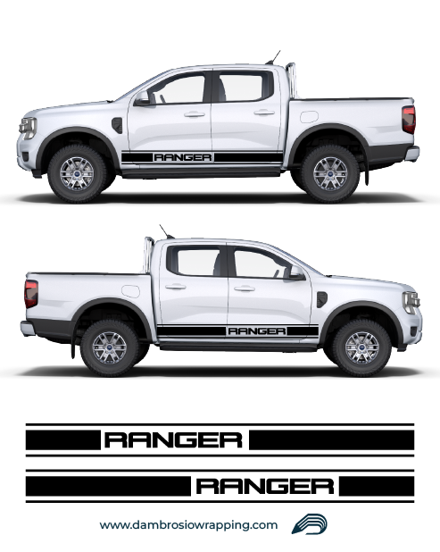 Kit Fasce Adesive Laterali Ford Ranger