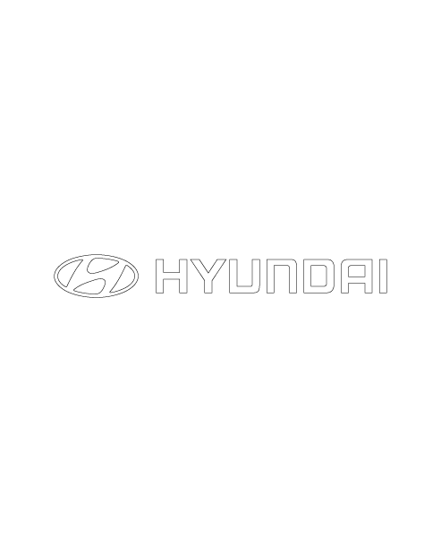 Adesivo Logo Hyundai Orizzontale - Bianco