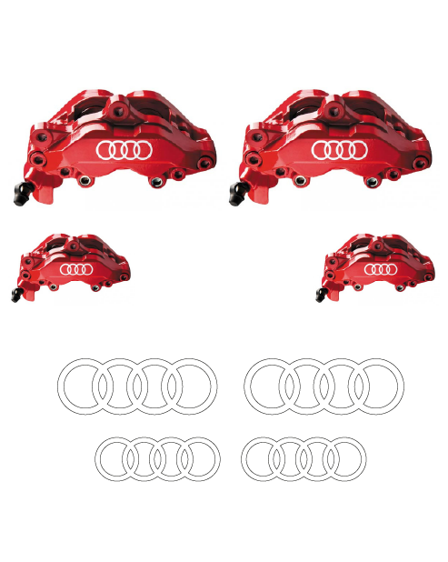 Set 2 Adesivi "Audi Logo" per pinze freni