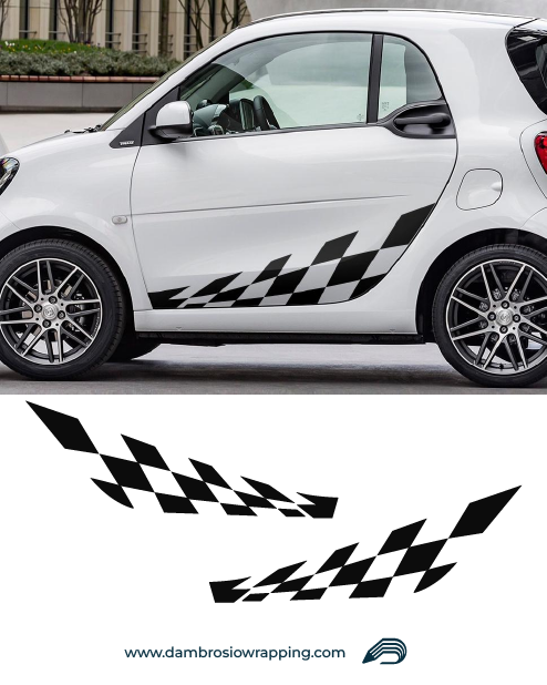 Kit Fasce Adesive Laterali Smart Brabus - Competizione