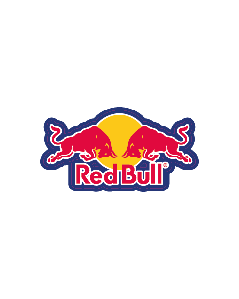 Adesivo Logo Redbull con contorno blu