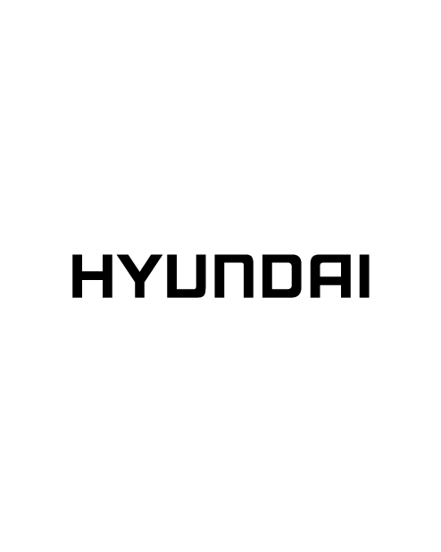 Adesivo Scritta "Hyundai" - Nero