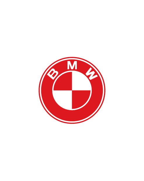 Adesivo Logo Bmw Rosso