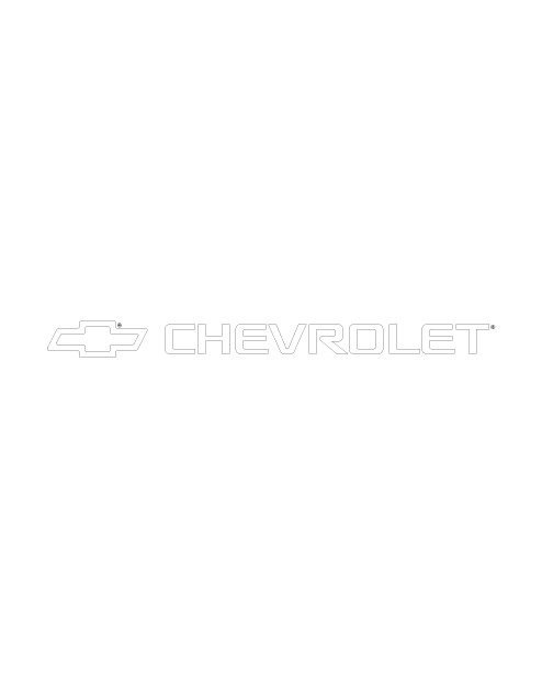 Adesivo Logo Chevrolet Completo Orizzontale - Bianco