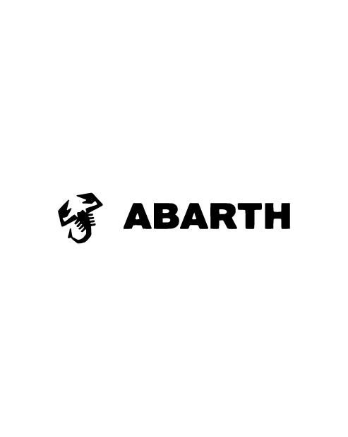 Adesivo Logo Abarth Completo orizzontale Nero