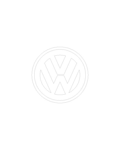 Adesivo Logo Volkswagen -  Bianco