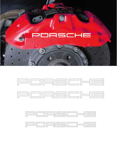 Kit 1  adesivo per pinze freni compatibile Porsche