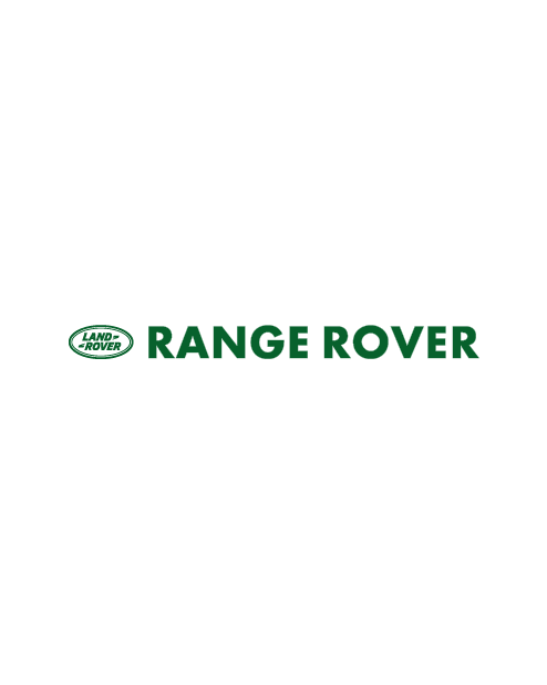 Adesivo Logo "Range Rover" Land Rover Orizzontale - Verde