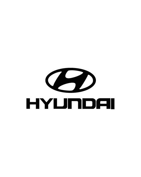 Adesivo Logo Hyundai - Nero