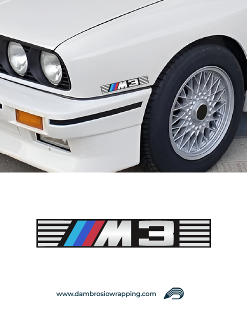 Adesivo Bmw Old M3 per laterale