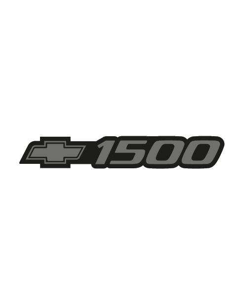 Adesivo Logo "1500" Chevrolet Silverado - Nero/Grigio