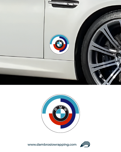 Adesivo Logo Emblema BMW M 50esimo Anniversario