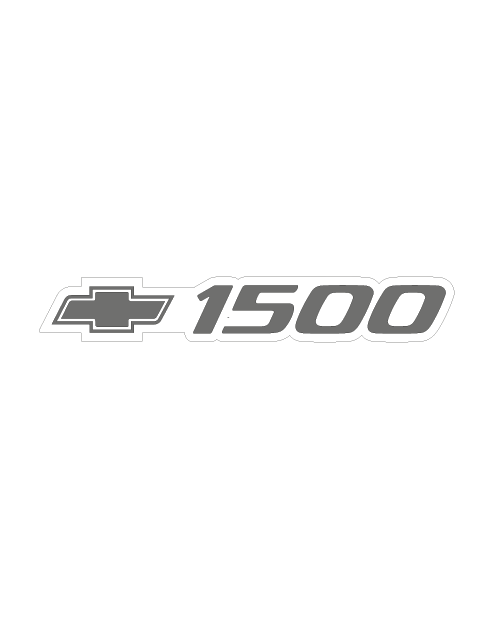 Adesivo Logo "1500" Chevrolet Silverado - Bianco/Grigio