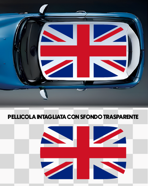 Kit Adesivo Tetto Mini Cooper - Bandiera Inghilterra