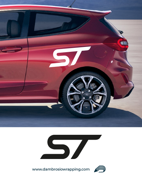 Adesivo Laterale Logo ST Ford