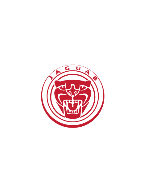 Adesivo Logo Jaguar Cerchio - Rosso