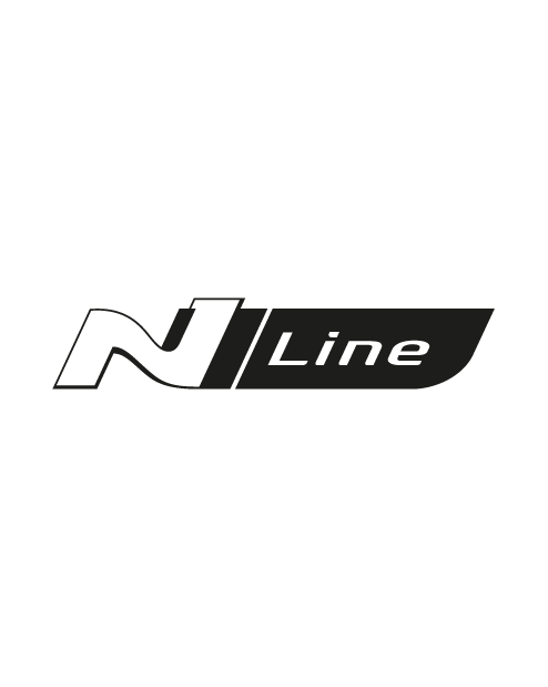 Adesivo Logo "N Line" Hyundai - Nero