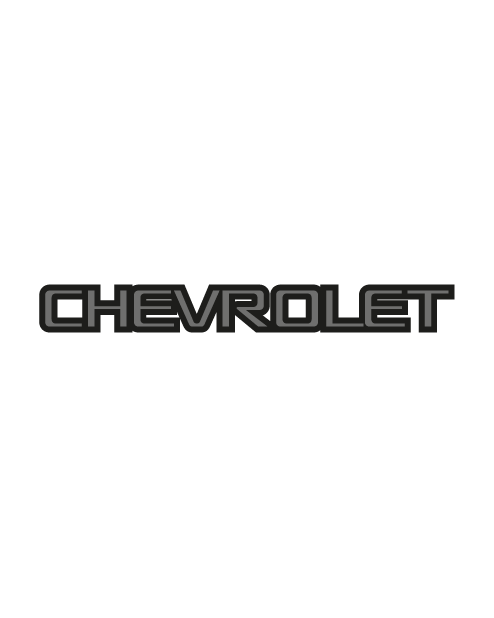 Adesivo Logo "Chevrolet" - Nero/Grigio