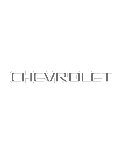 Adesivo Logo "Chevrolet" - Bianco/Grigio