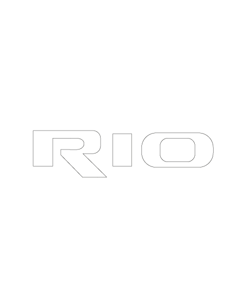 Adesivo Logo "Rio" Kia - Bianco