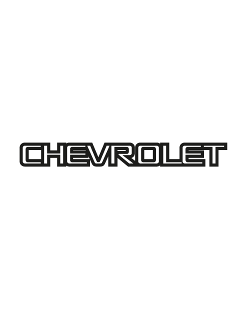 Adesivo Logo "Chevrolet" - Nero/Bianco