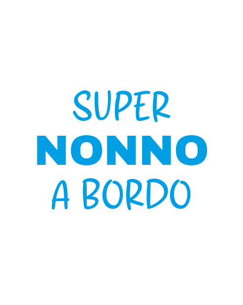 Adesivo scritta "Super NONNO a bordo"