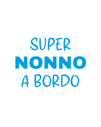 Adesivo scritta "Super NONNO a bordo"