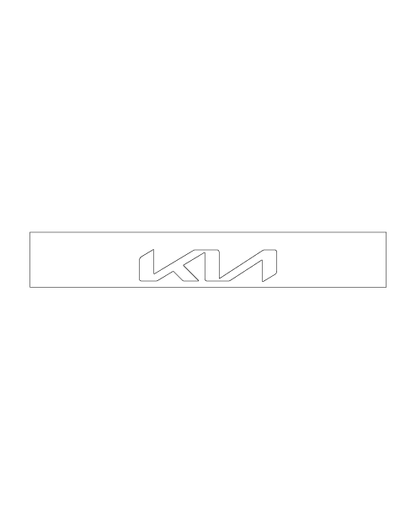 Kit Adesivo Fascia Parasole con logo Kia Trasparente