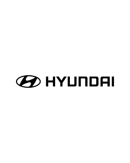 Adesivo Logo Hyundai Orizzontale - Nero