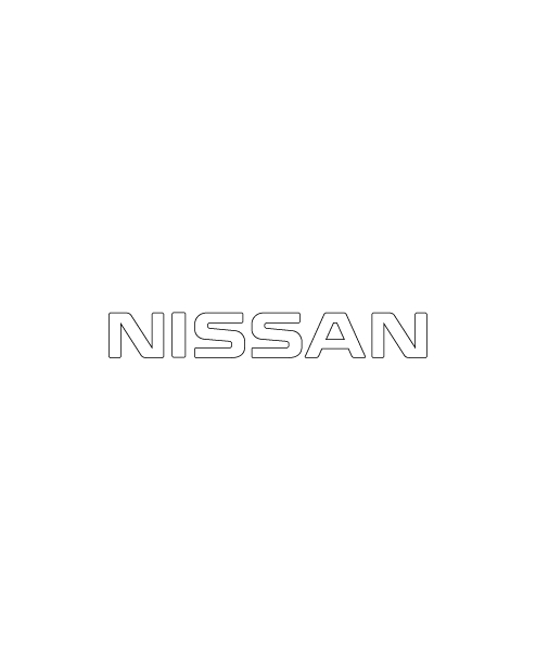 Adesivo Scritta Nissan - Bianco