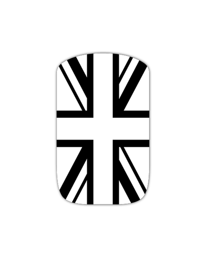 Kit Adesivo Tetto Mini Cooper - Bandiera Inghilterra Stilizzata Nero/Bianco