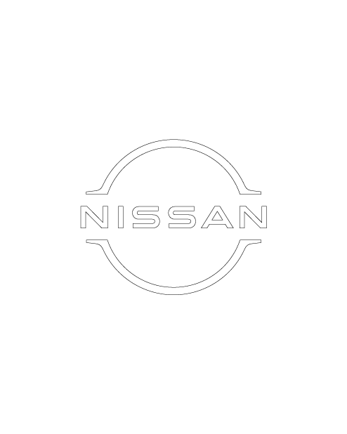 Adesivo Logo Nuovo Nissan - Bianco