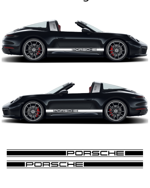 Kit fasce laterali compatibili con Porsche 911 Targa