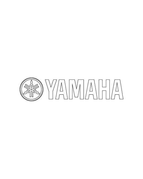 Adesivo Logo completo Yamaha Bianco