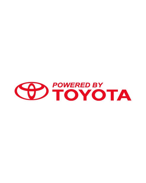 Adesivo Powered By Toyota - Rosso