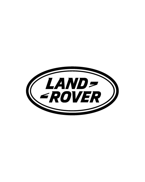 Adesivo Logo "Land Rover" Stilizzato - Nero